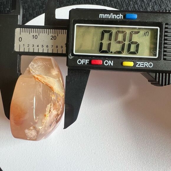 Flower Agate Heart Carving (#1) - Picture 10 of 14